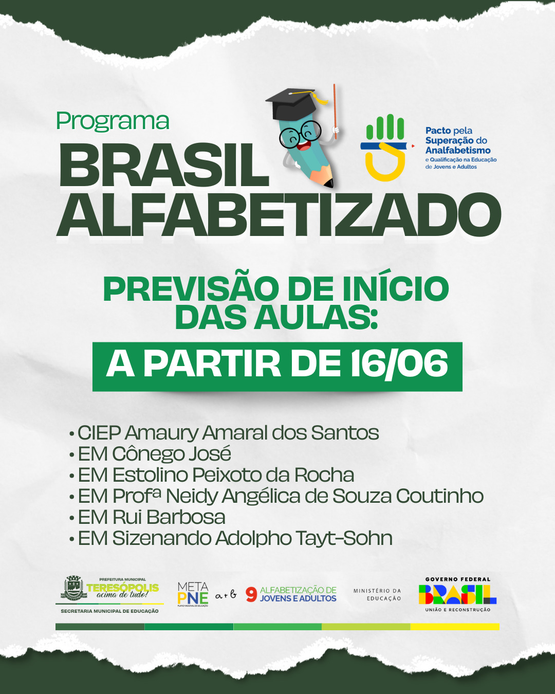 Brasil Alfabetizado’: 120 alunos matriculados em Teresópolis