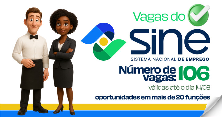 Sine Teresópolis anuncia 106 vagas de emprego até o dia 14 de agosto